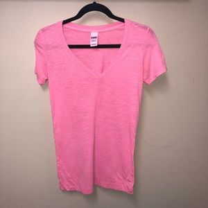 Pink by Victoria’s Secret v-neck pink tee shirt